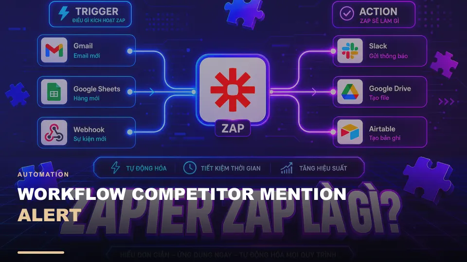 Workflow competitor mention alert