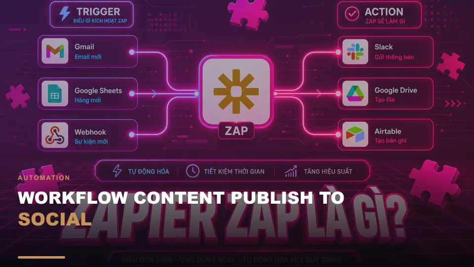 Workflow content publish to social