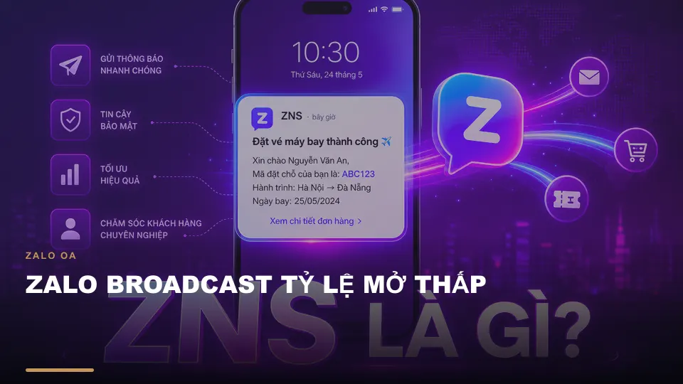 Zalo broadcast tỷ lệ mở thấp