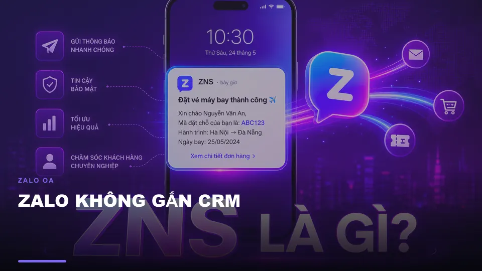 Zalo không gắn crm