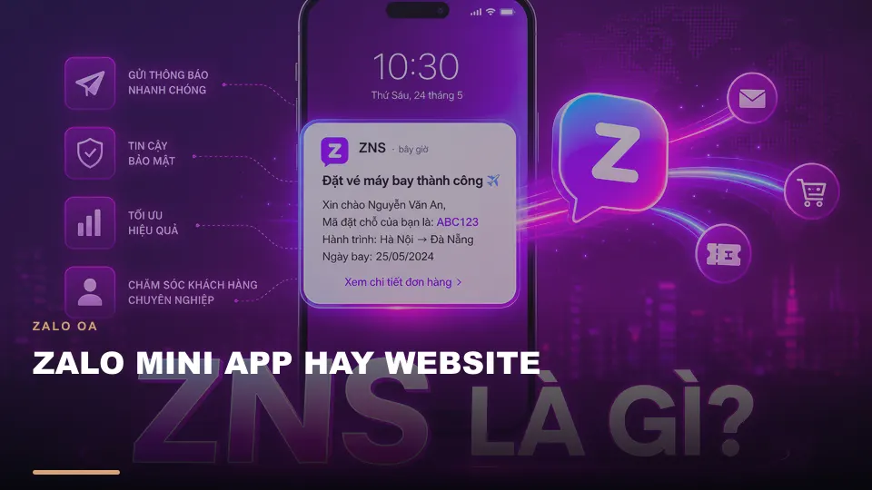 Zalo mini app hay website