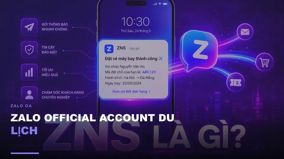 Zalo official account du lịch