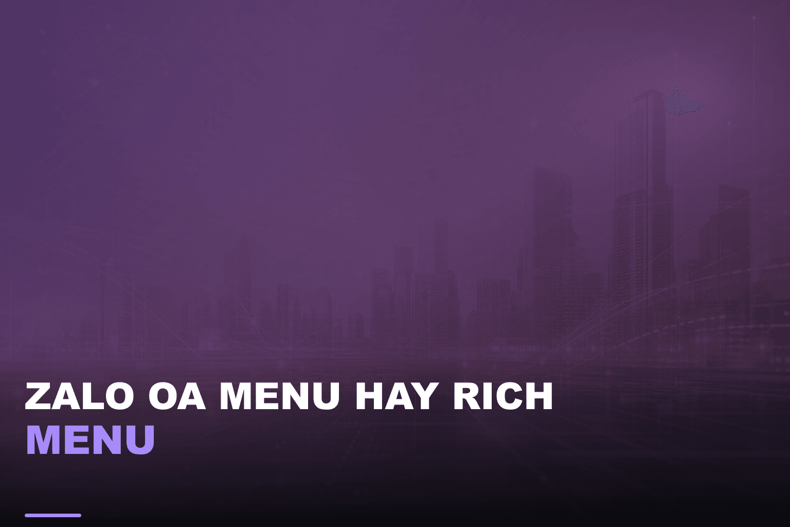 Zalo oa menu hay rich menu