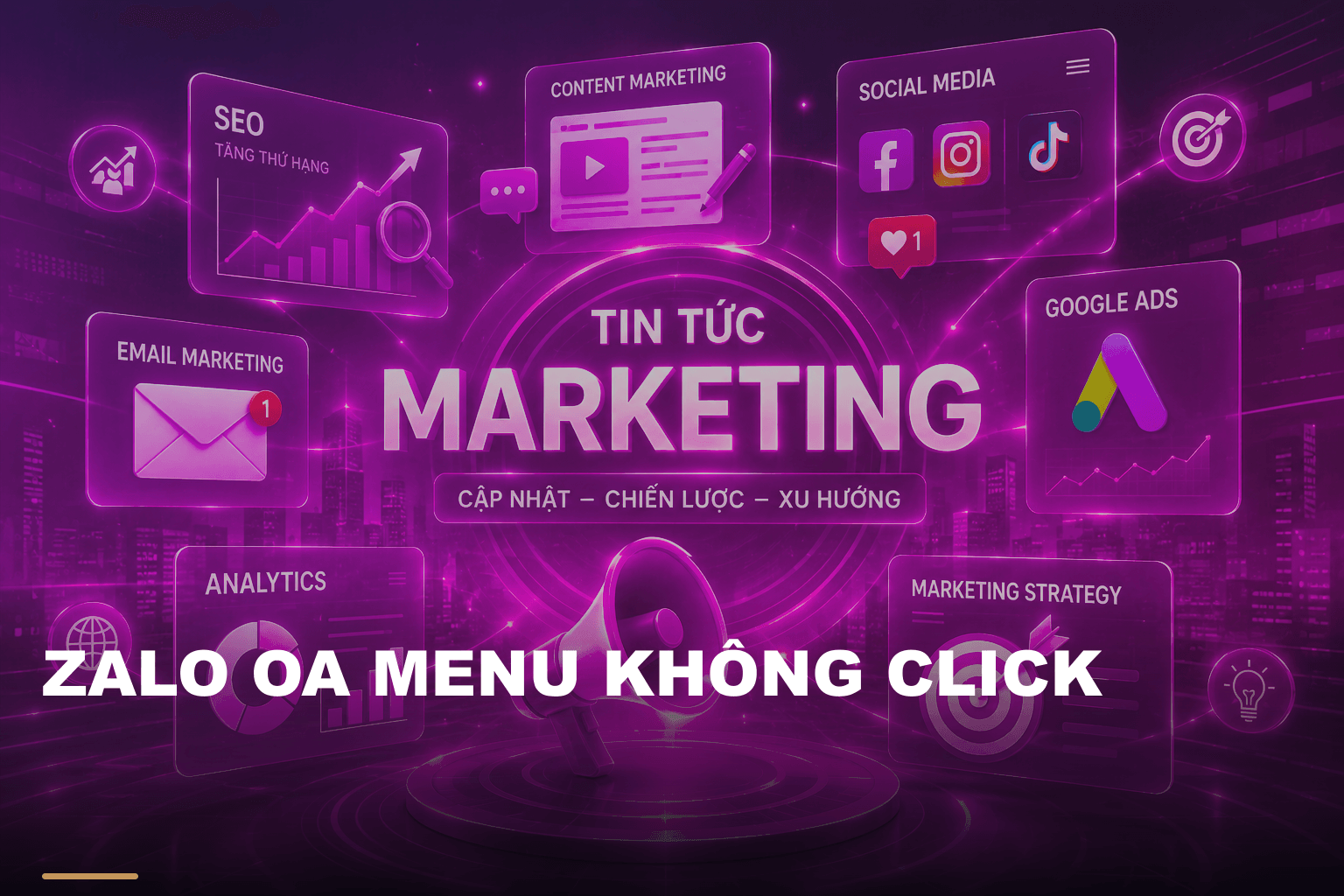 Zalo oa menu không click