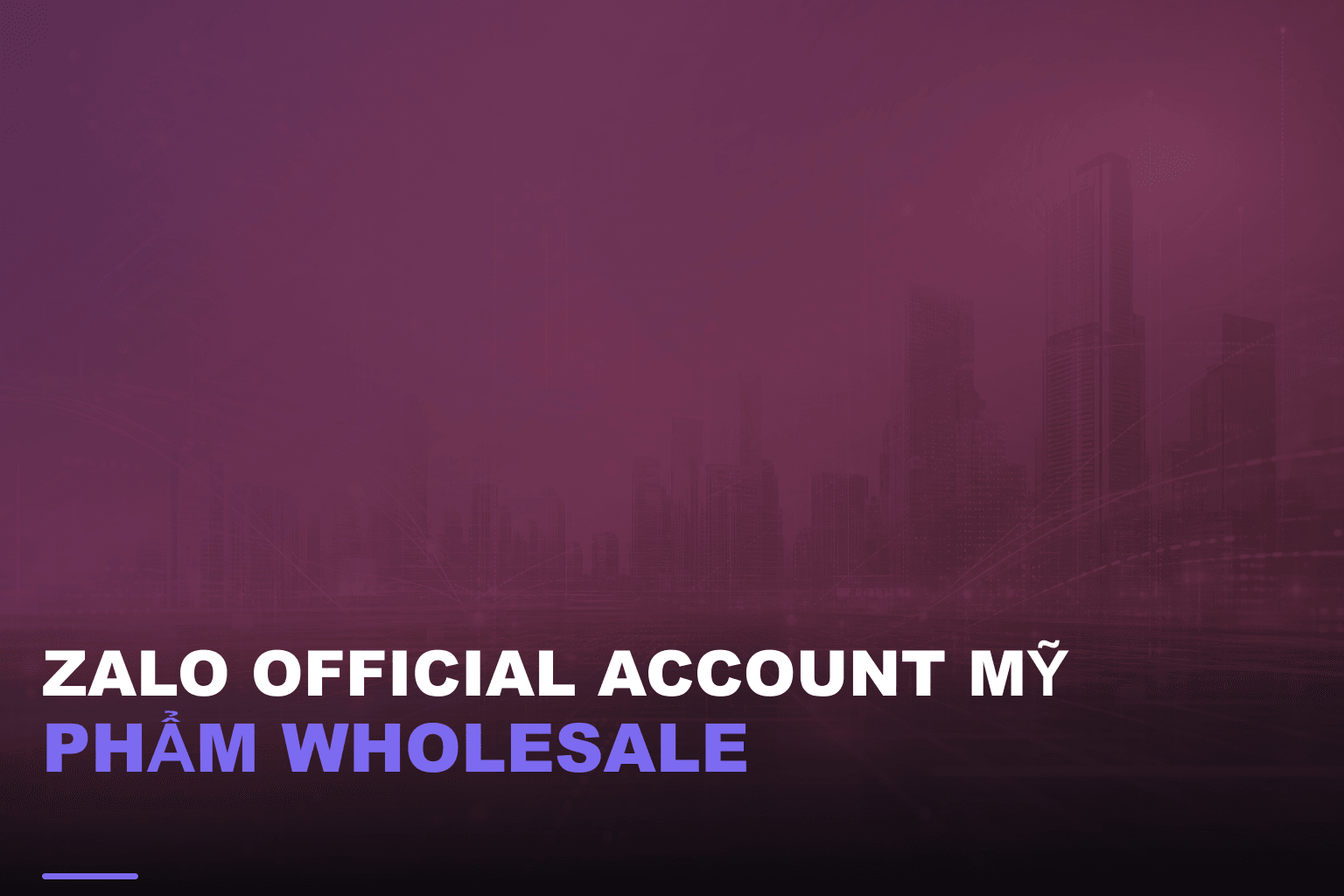Zalo official account mỹ phẩm wholesale