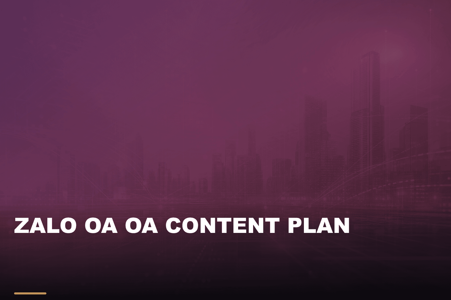 Zalo oa oa content plan