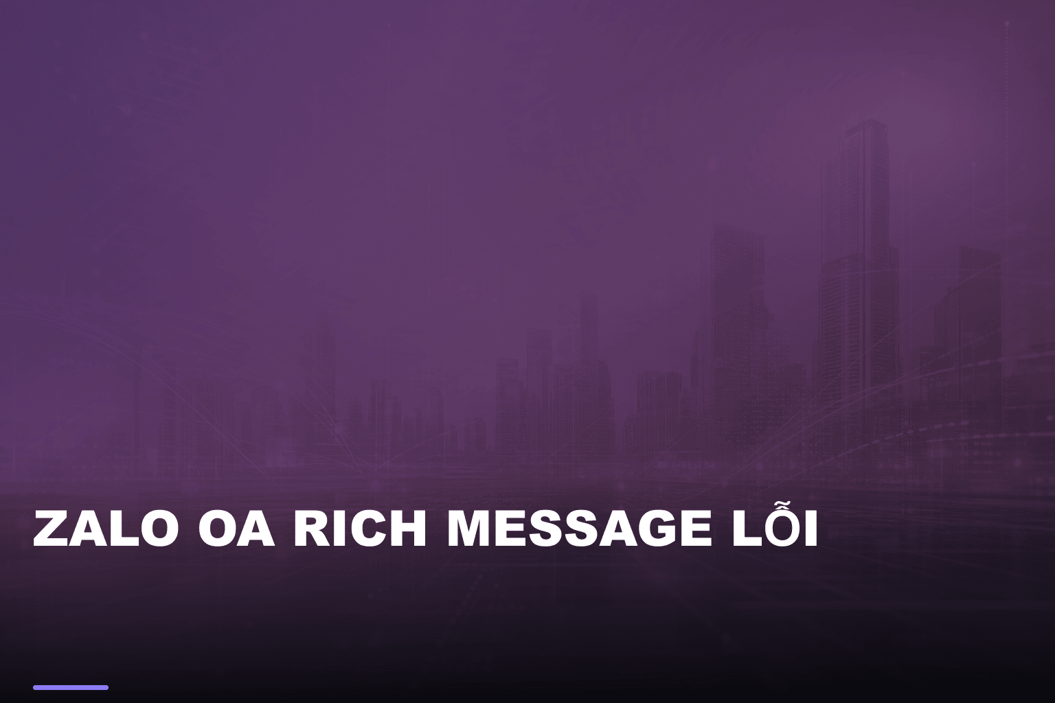 Zalo oa rich message lỗi