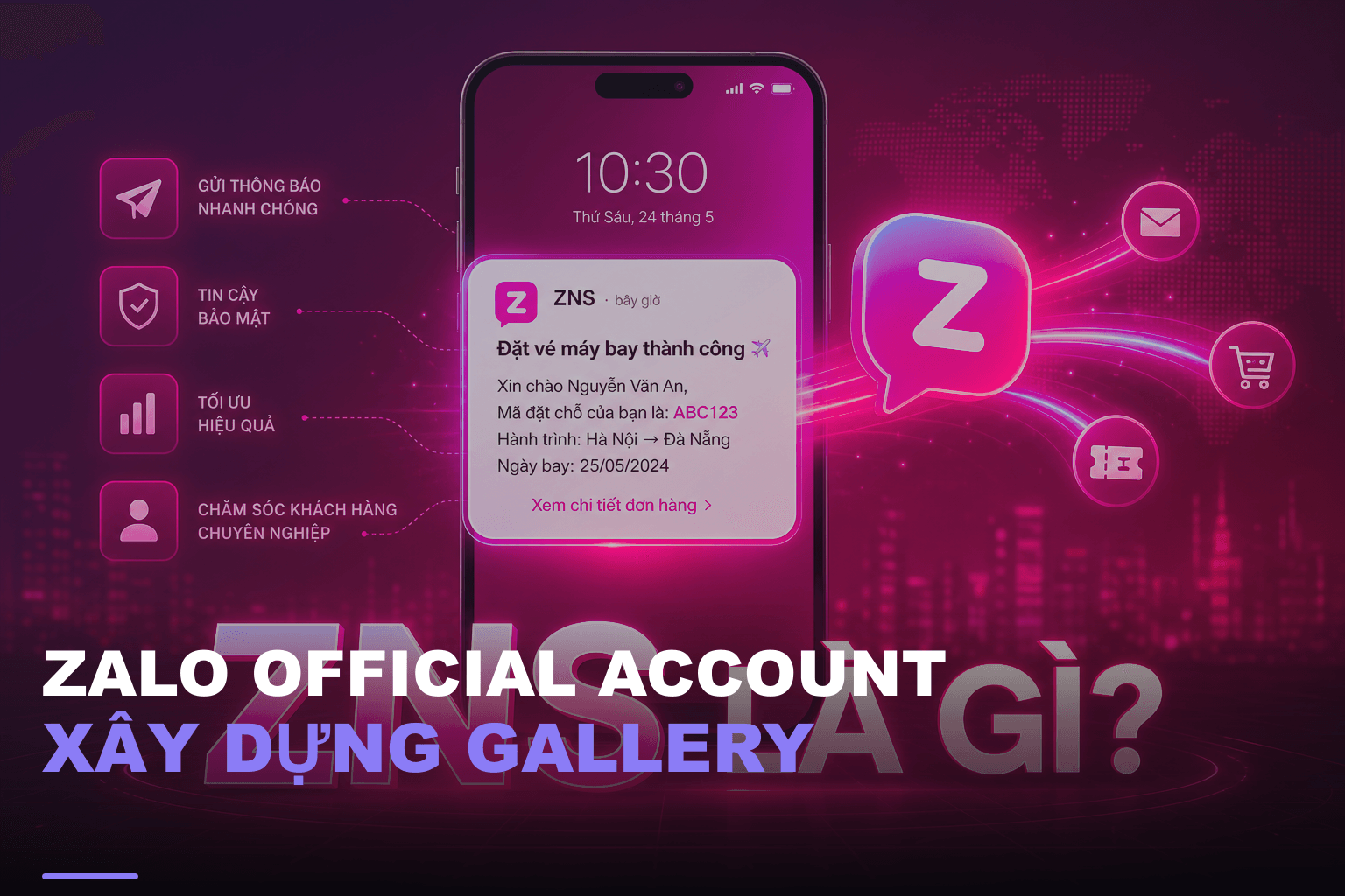 Zalo official account xây dựng gallery