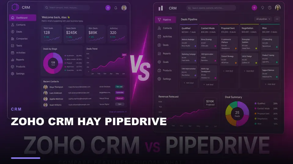 Zoho crm hay pipedrive