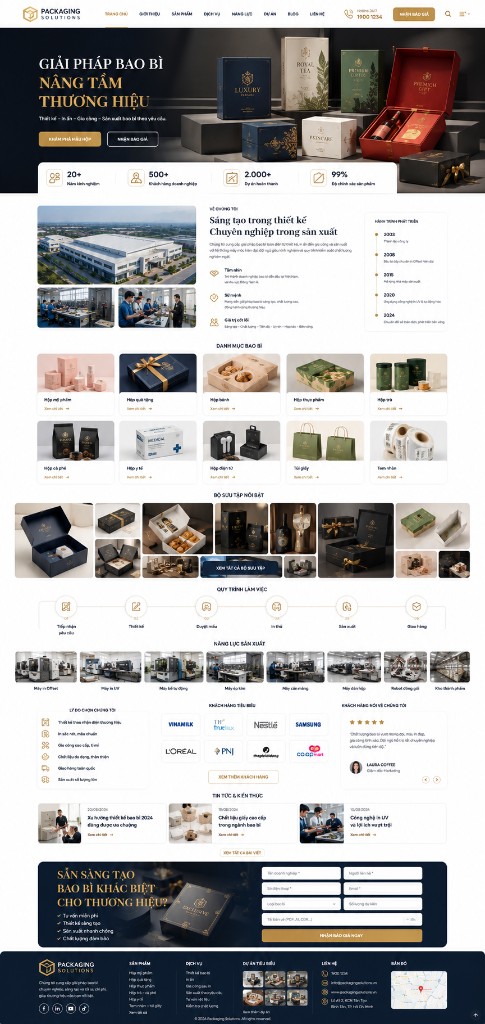 Thiết kế website in ấn bao bì
