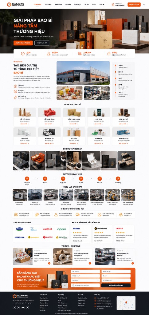 Website bao bì chuyên nghiệp