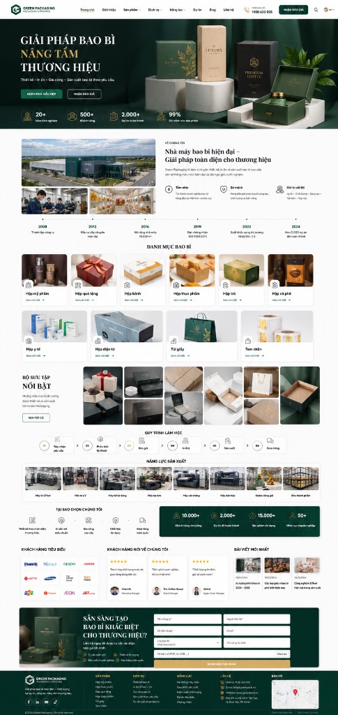 Giao diện website in offset digital