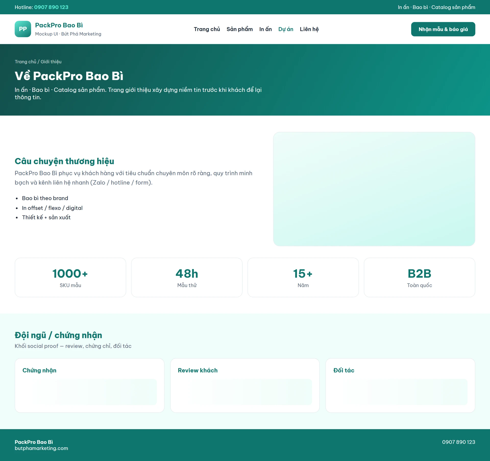 Giao diện website in offset digital