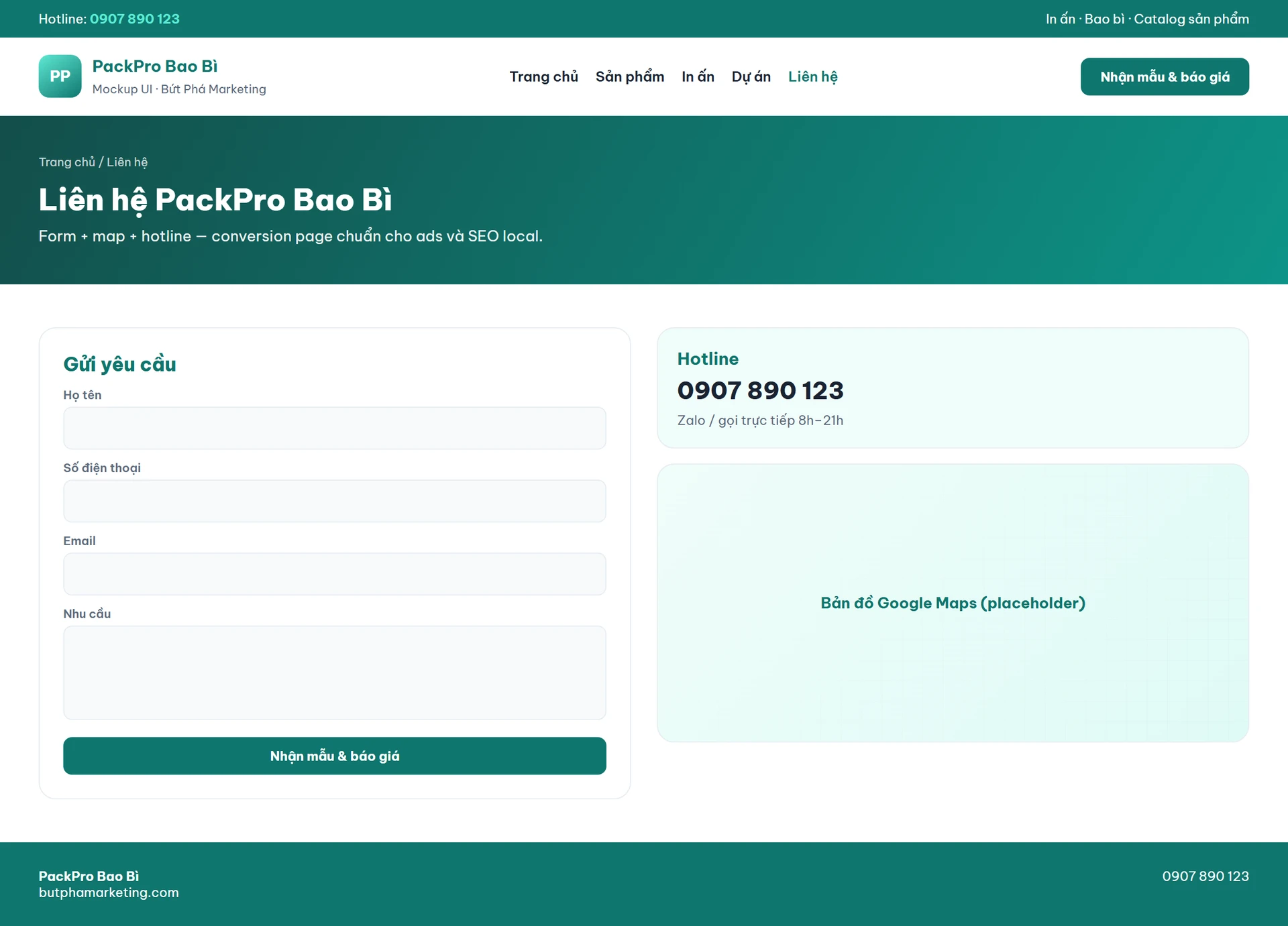 Mẫu thiết kế website in ấn chuẩn SEO