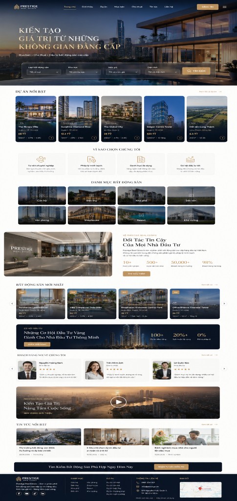 Thiết kế website bất động sản cao cấp