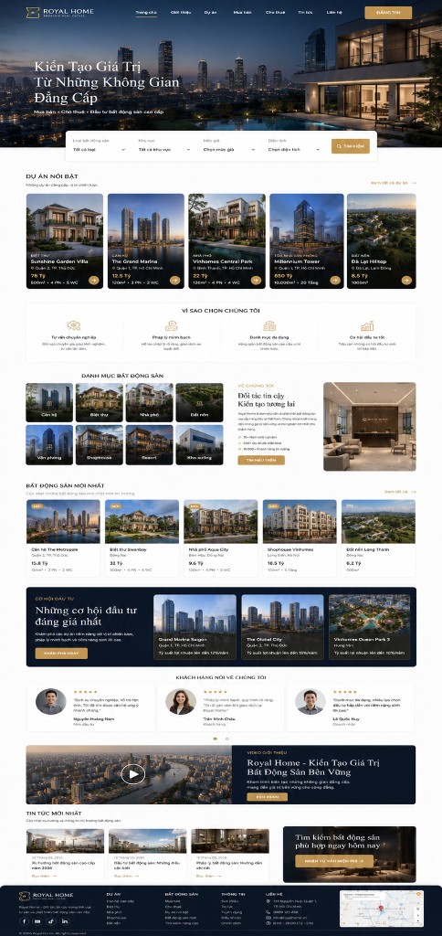 Website mua bán bất động sản chuyên nghiệp