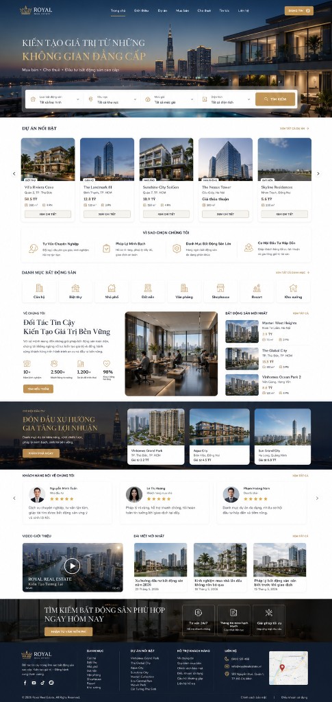 Mẫu thiết kế website bất động sản đẹp