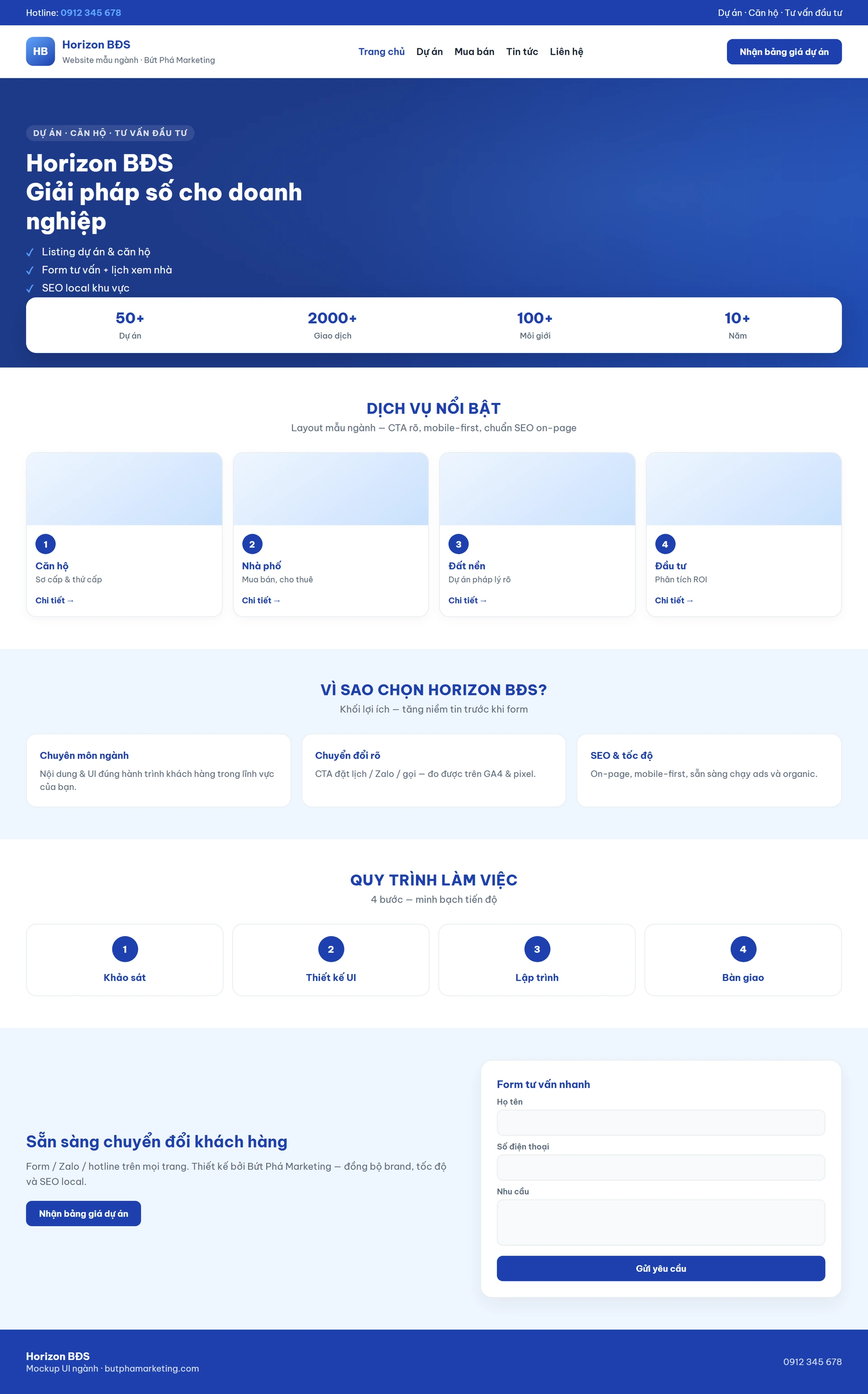 Thiết kế website bất động sản