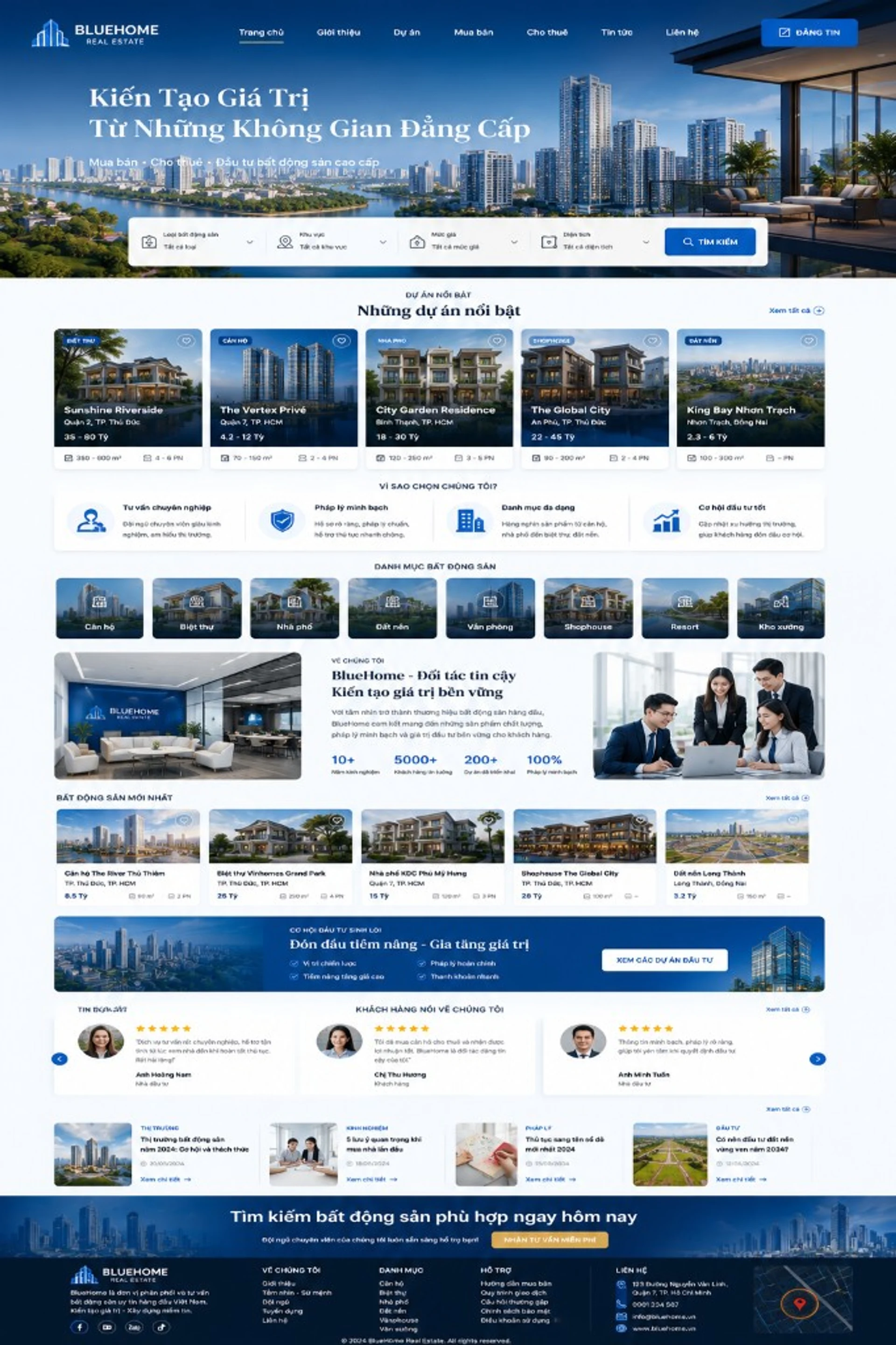 Thiết kế website bất động sản