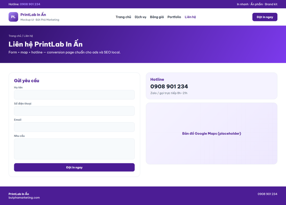 thiết kế website in ấn — mẫu giao diện 5
