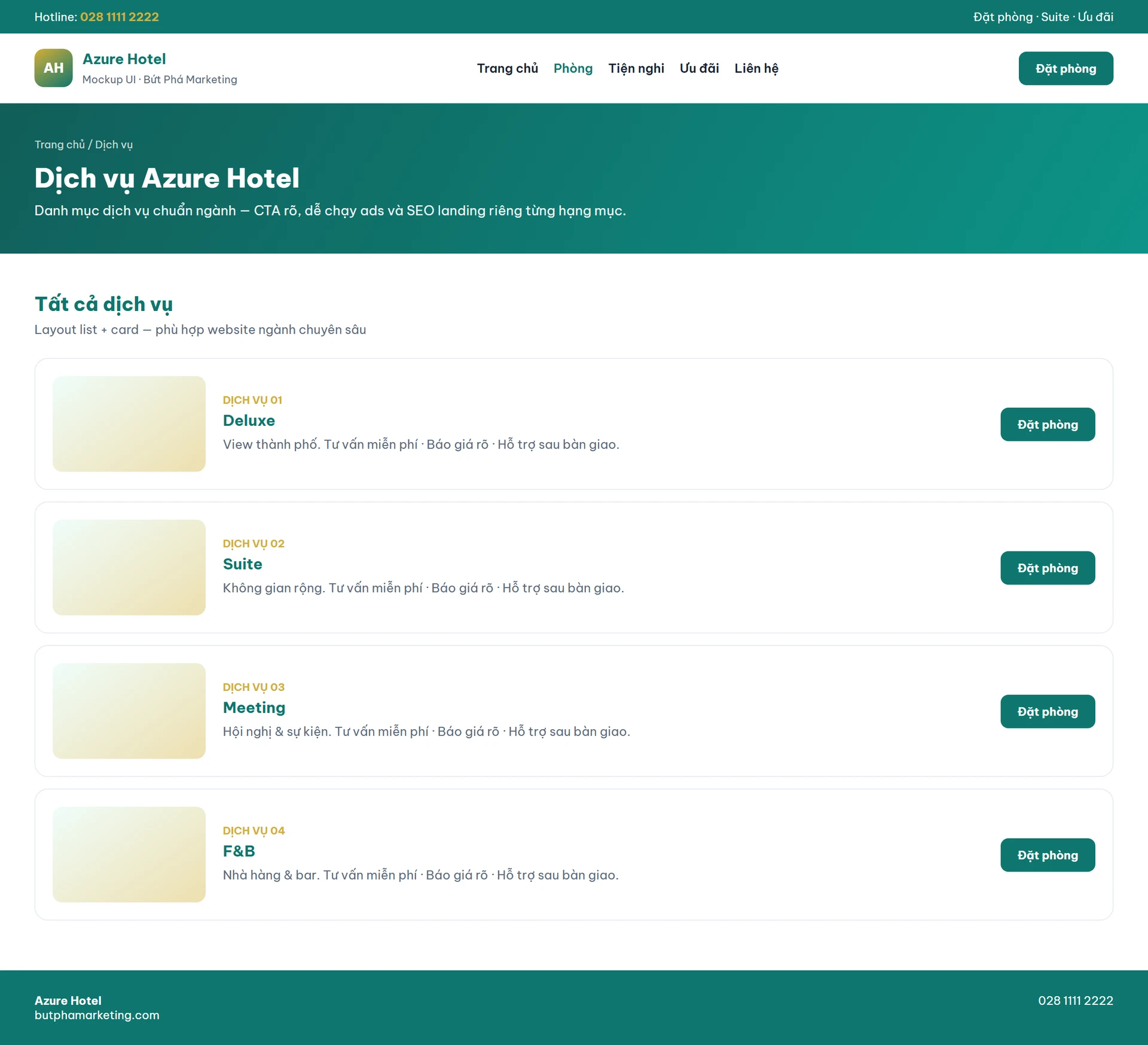 Thiết kế website khách sạn 5 sao