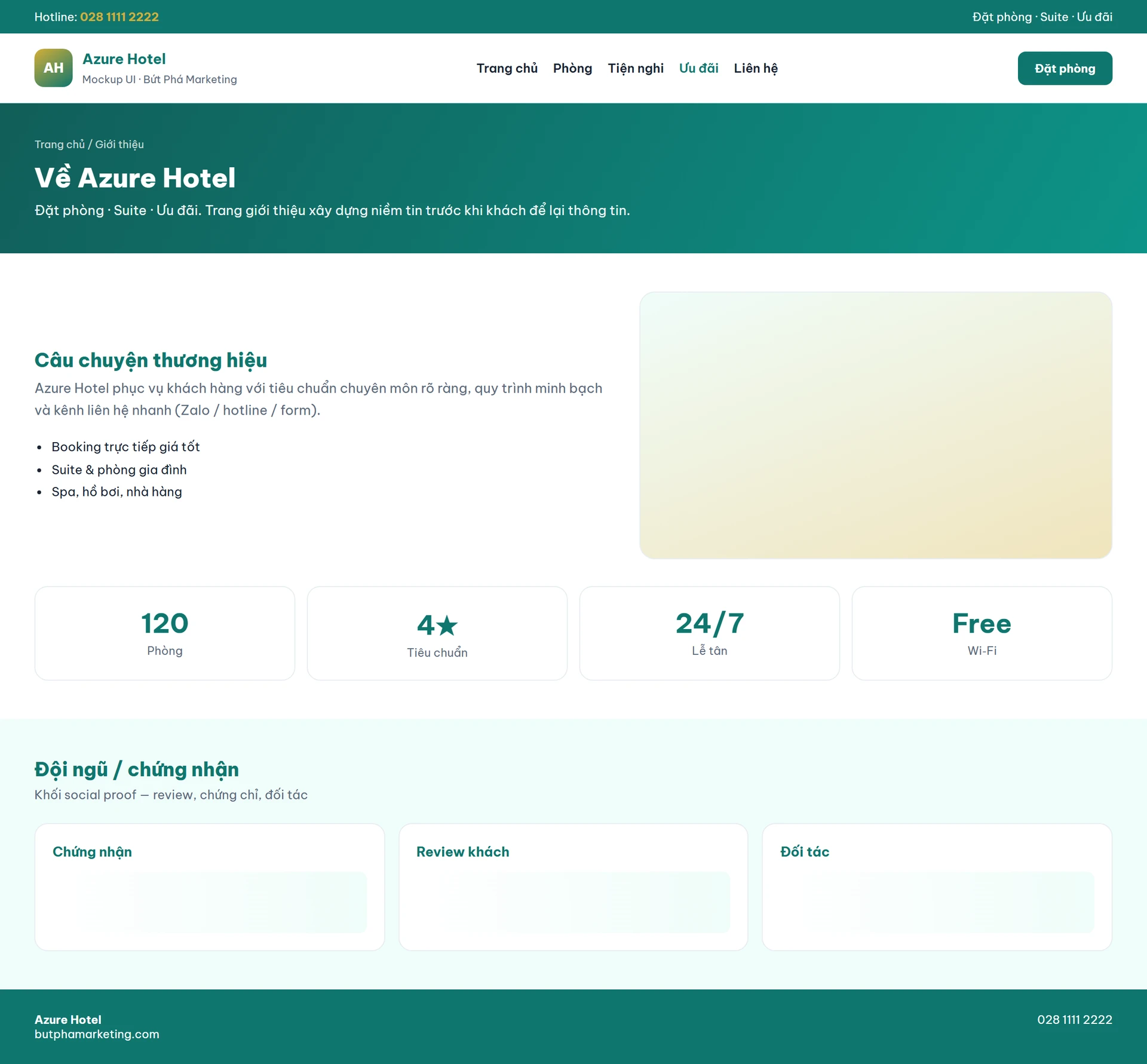 Website resort nghỉ dưỡng chuẩn SEO