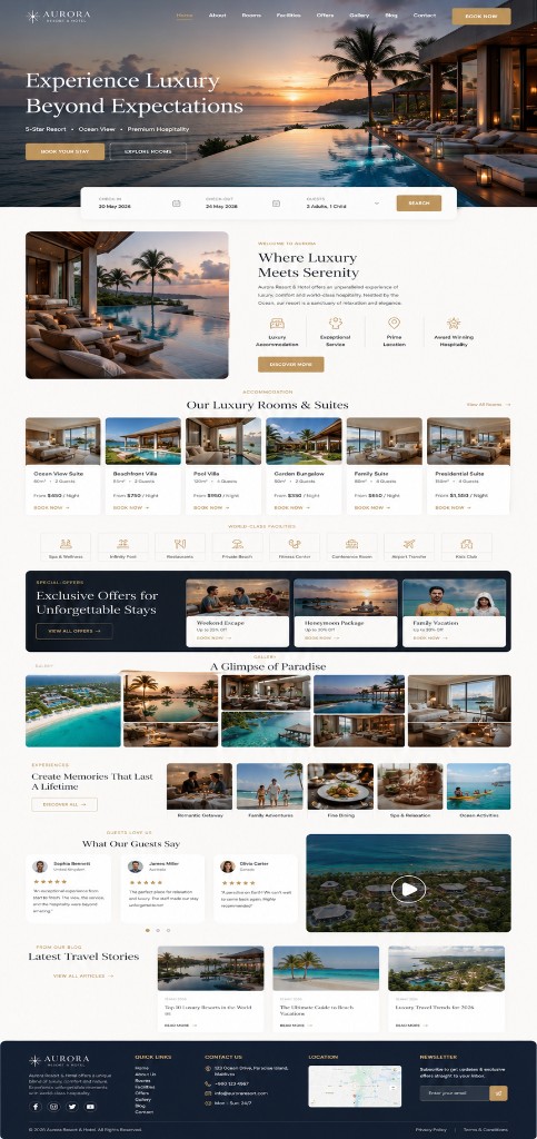 Website resort nghỉ dưỡng chuẩn SEO