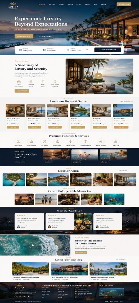 Thiết kế website khách sạn
