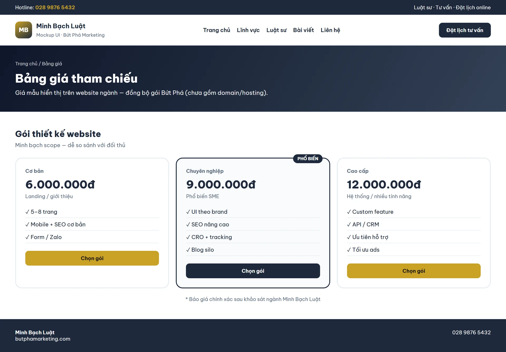 Website công ty luật chuyên nghiệp