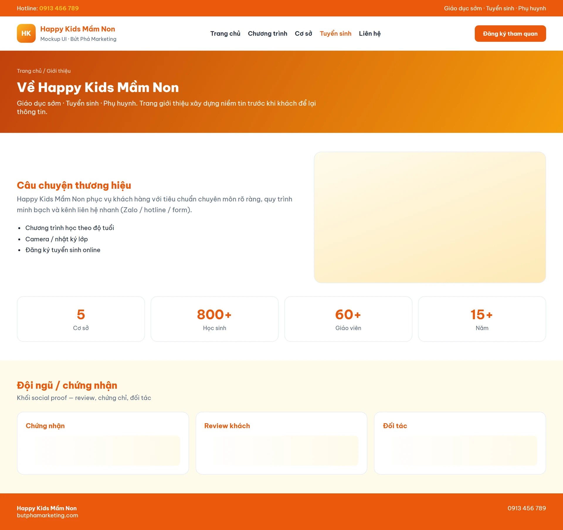 Mẫu thiết kế website mầm non đẹp