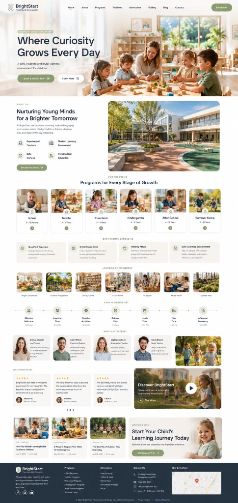 Thiết kế website mầm non hiện đại