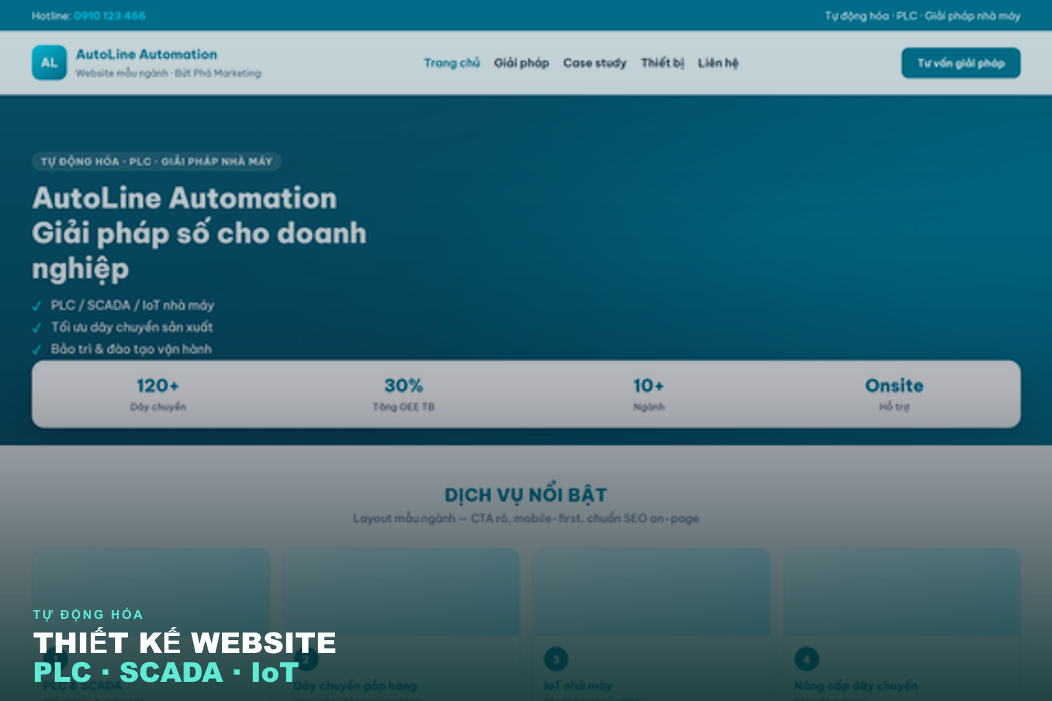 thiết kế website tự động hóa