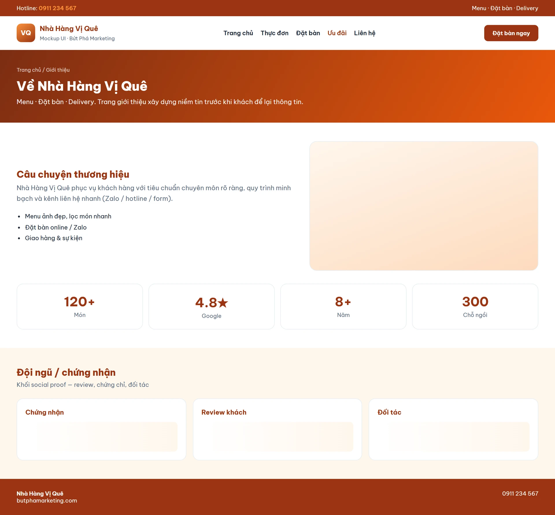 Website nhà hàng chuẩn SEO