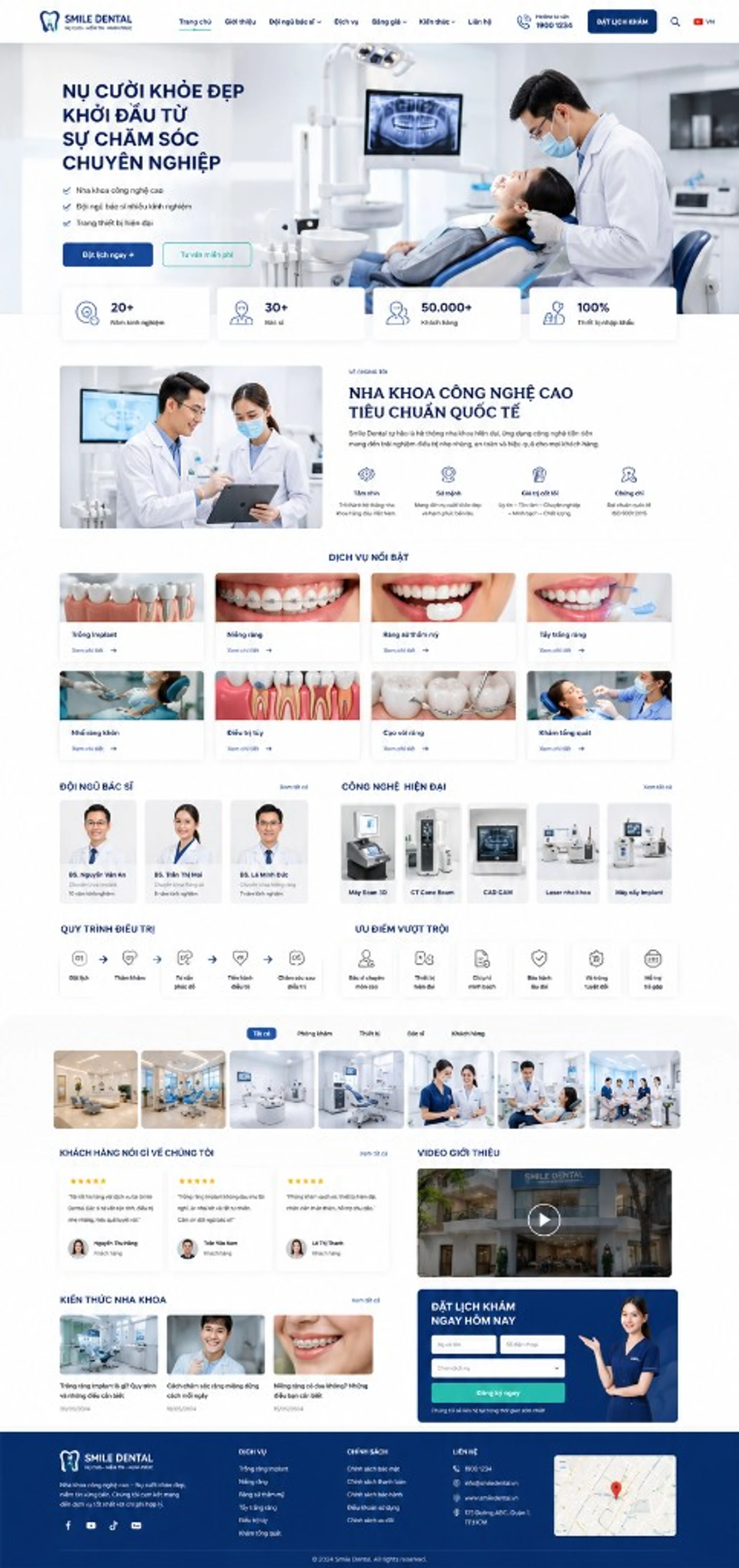 Mẫu thiết kế website nha khoa chuẩn SEO