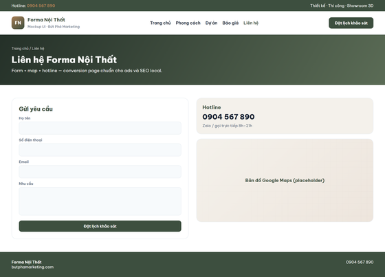 thiết kế website nội thất — mẫu giao diện 5