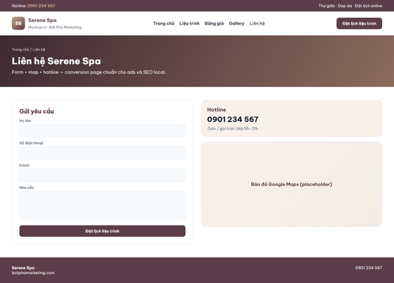 thiết kế website spa — mẫu giao diện 5