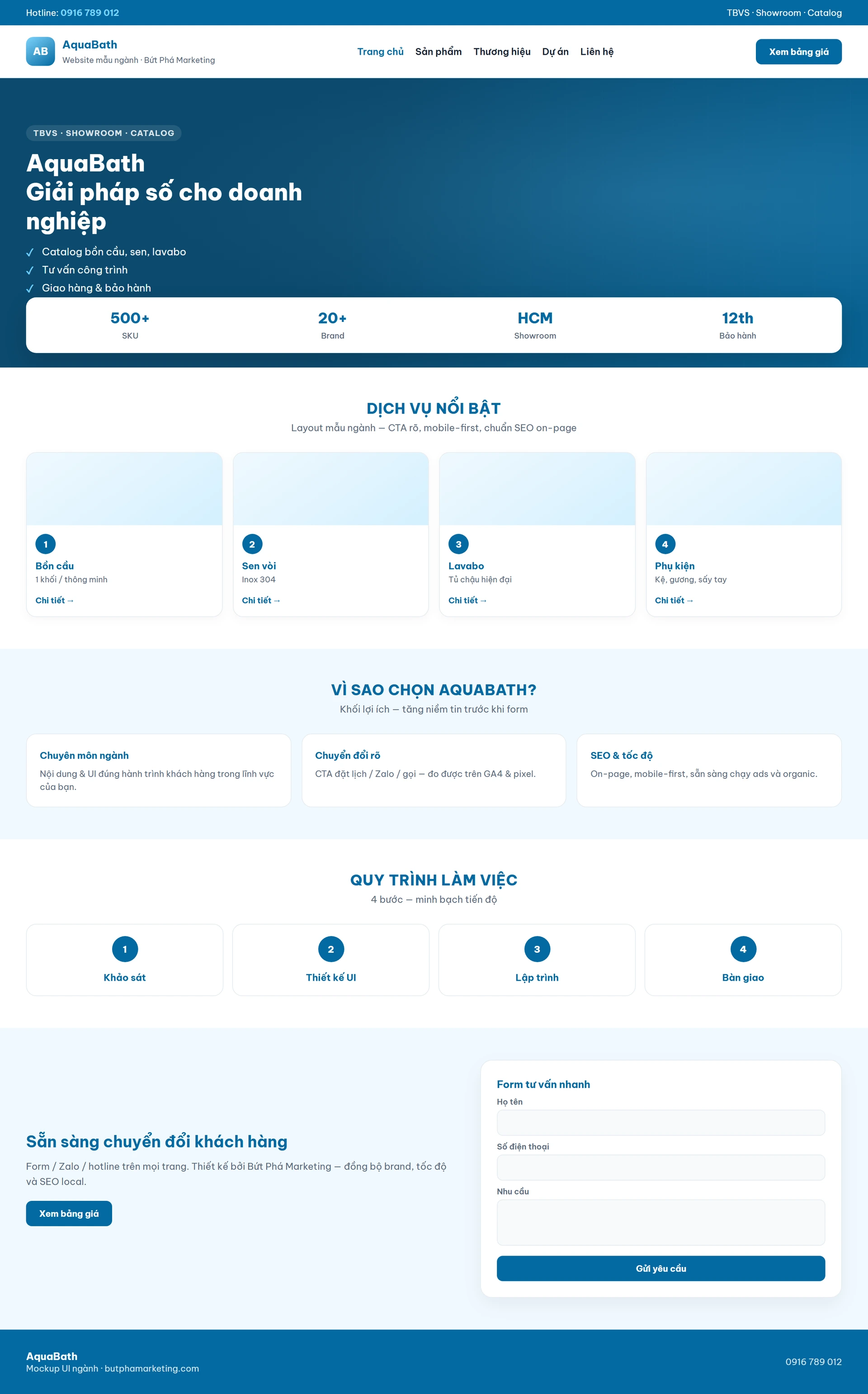 Thiết kế website thiết bị vệ sinh
