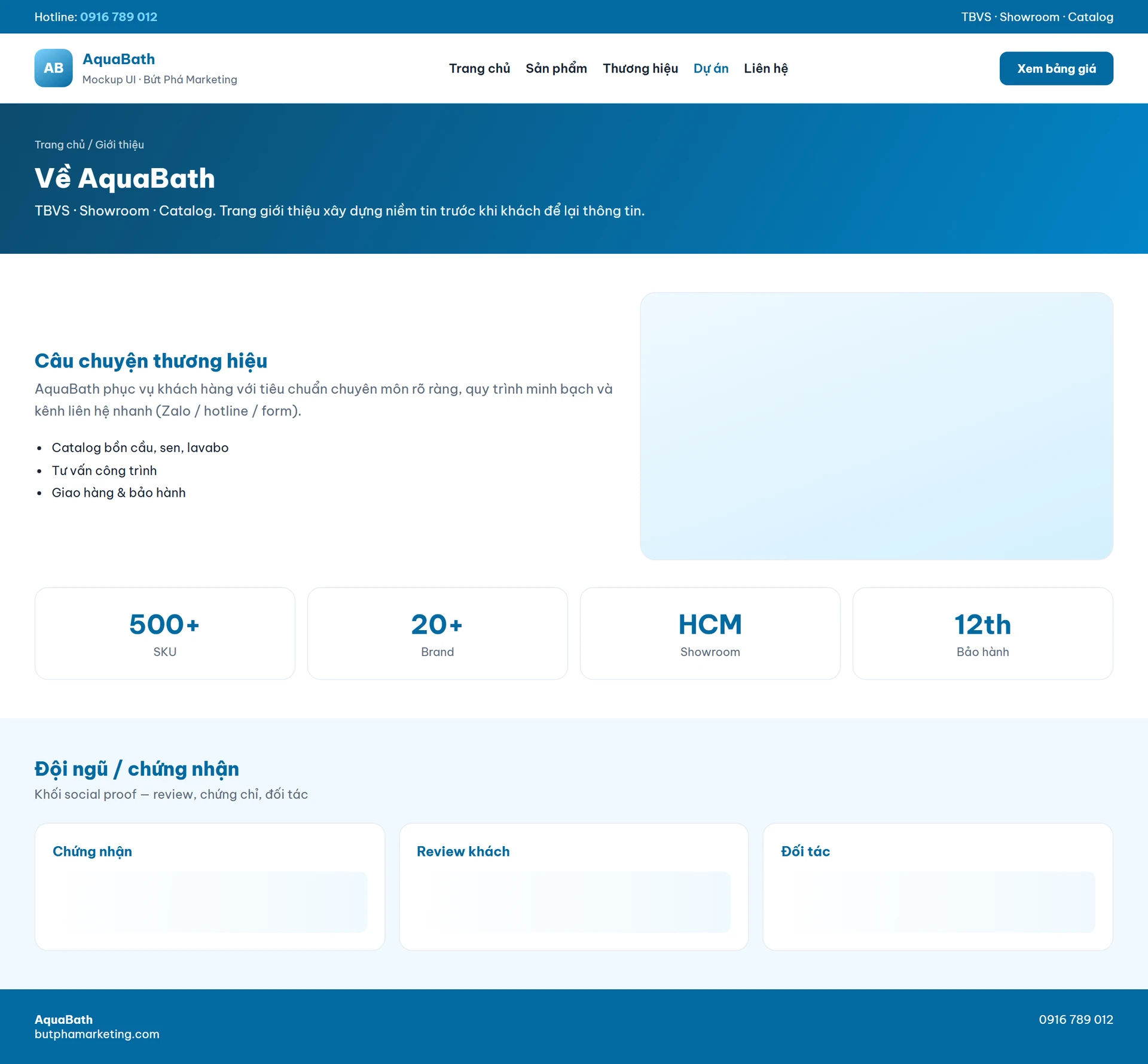 Mẫu thiết kế website thiết bị vệ sinh đẹp