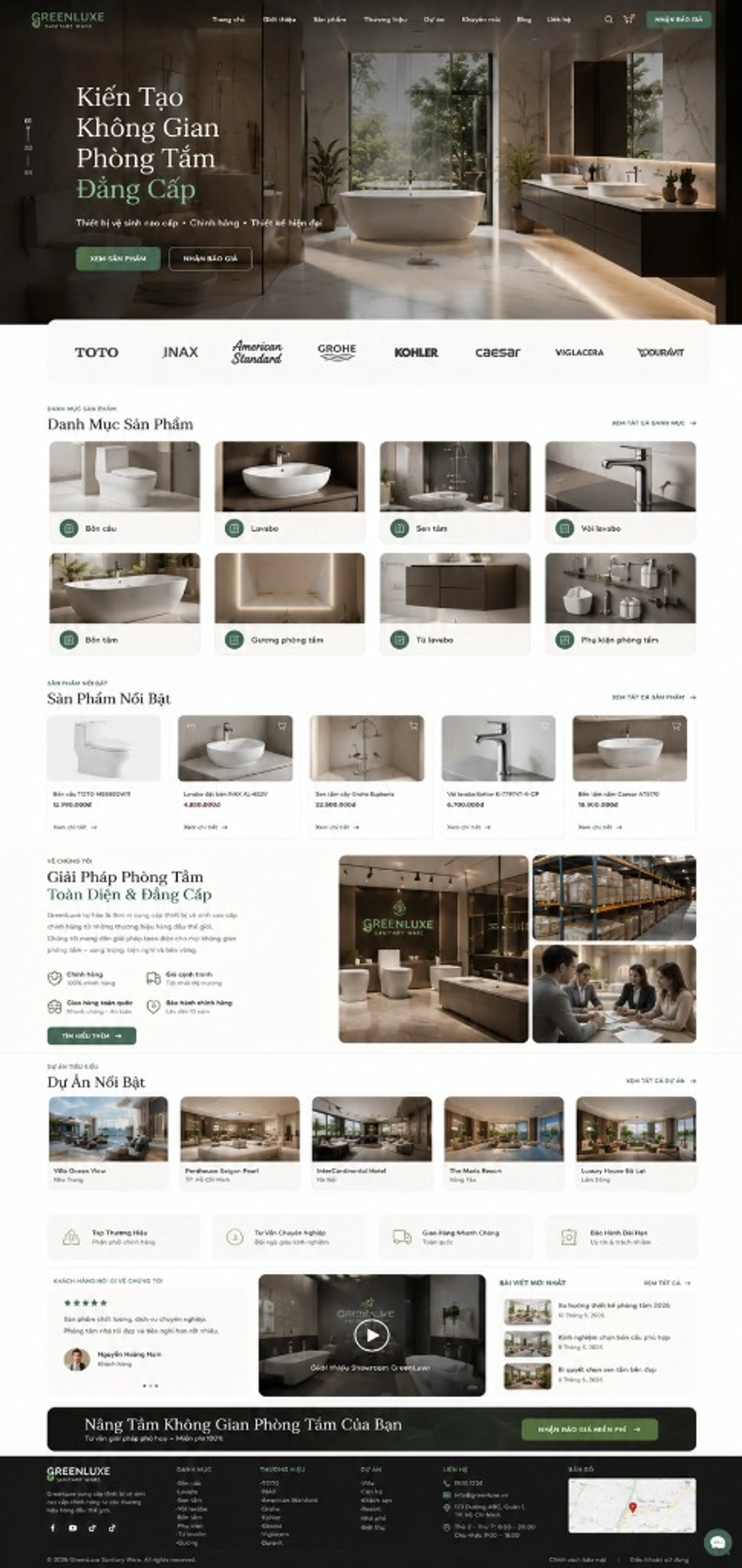 Thiết kế website cửa hàng thiết bị vệ sinh