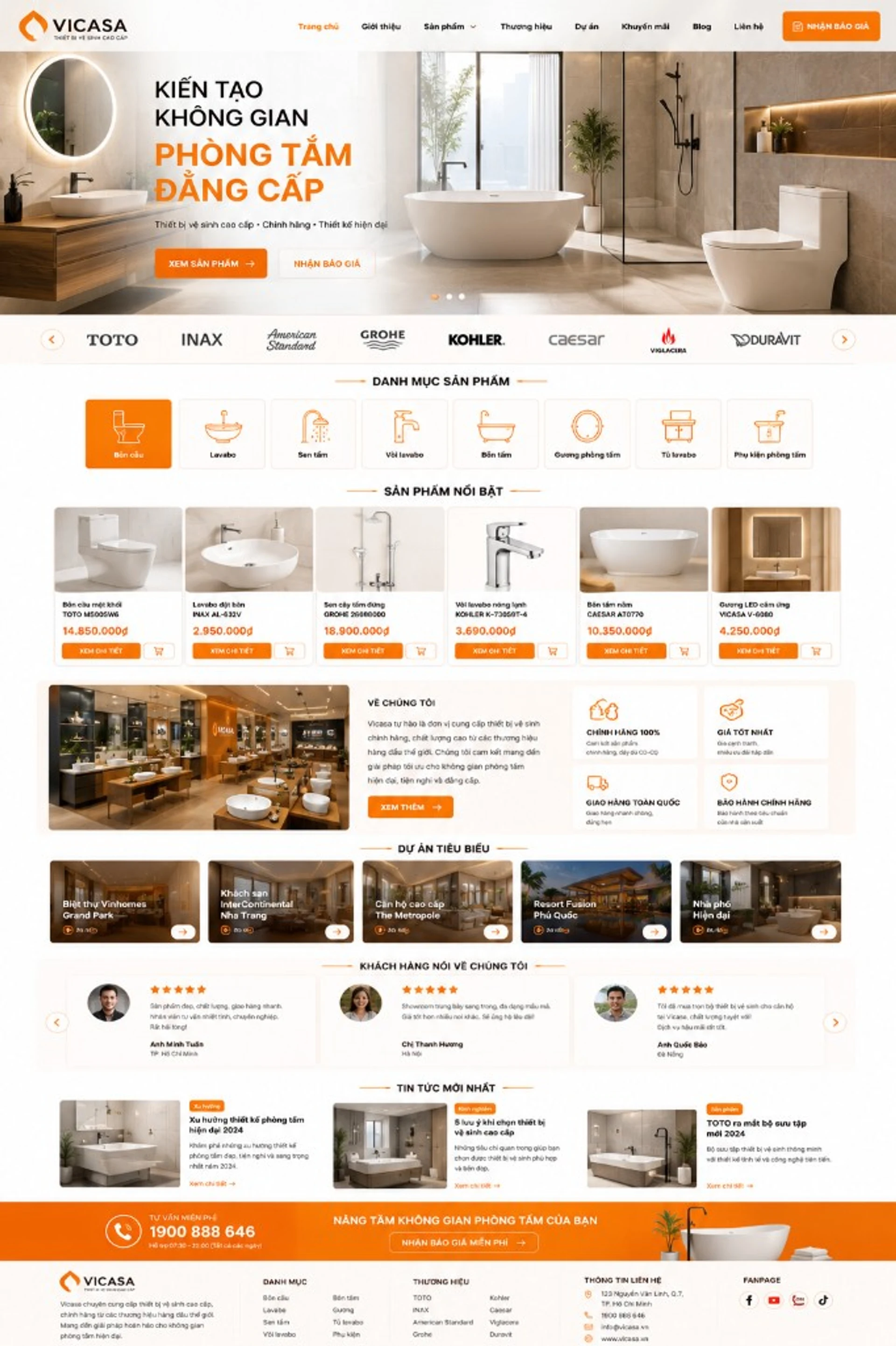 Thiết kế website thiết bị vệ sinh