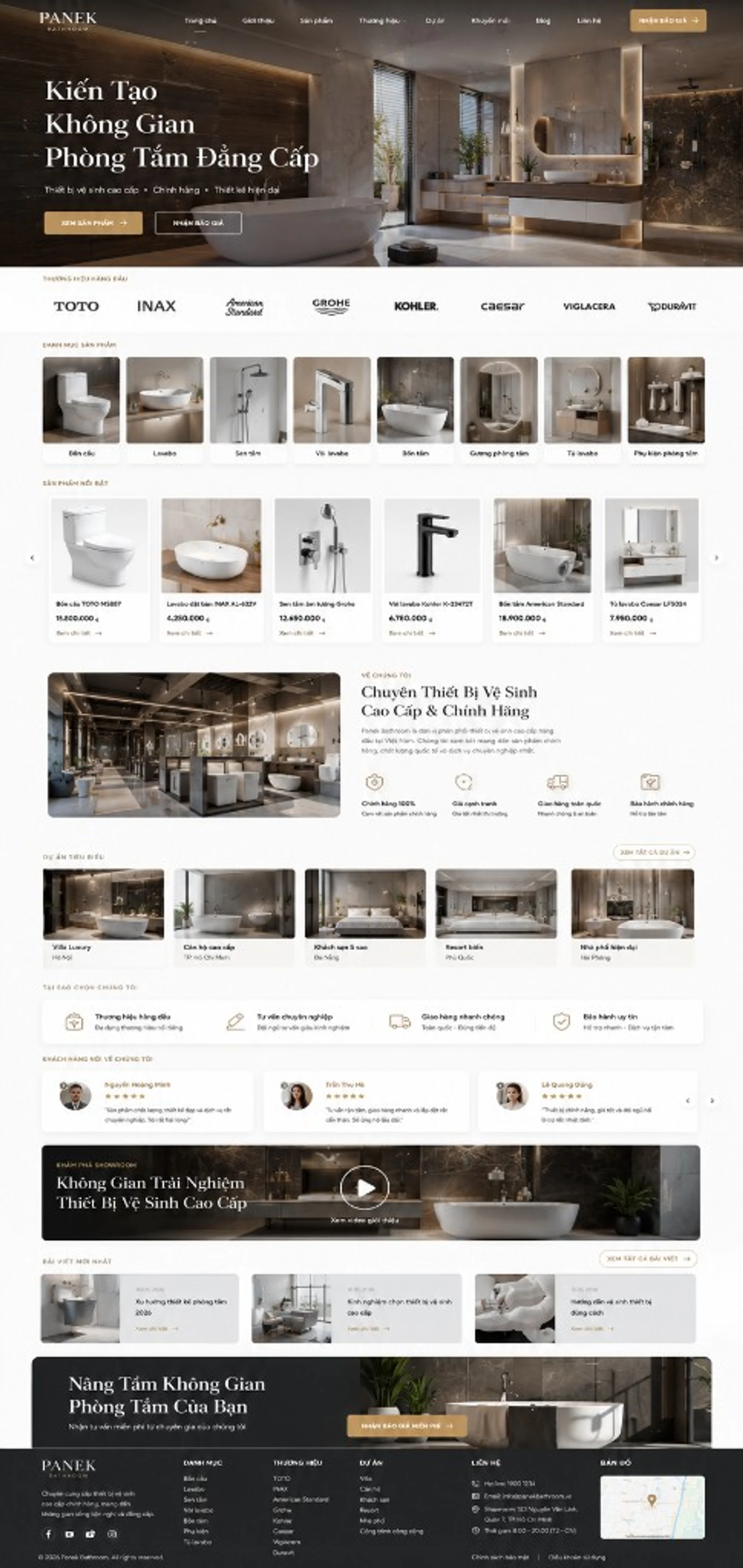Thiết kế website thiết bị vệ sinh cao cấp