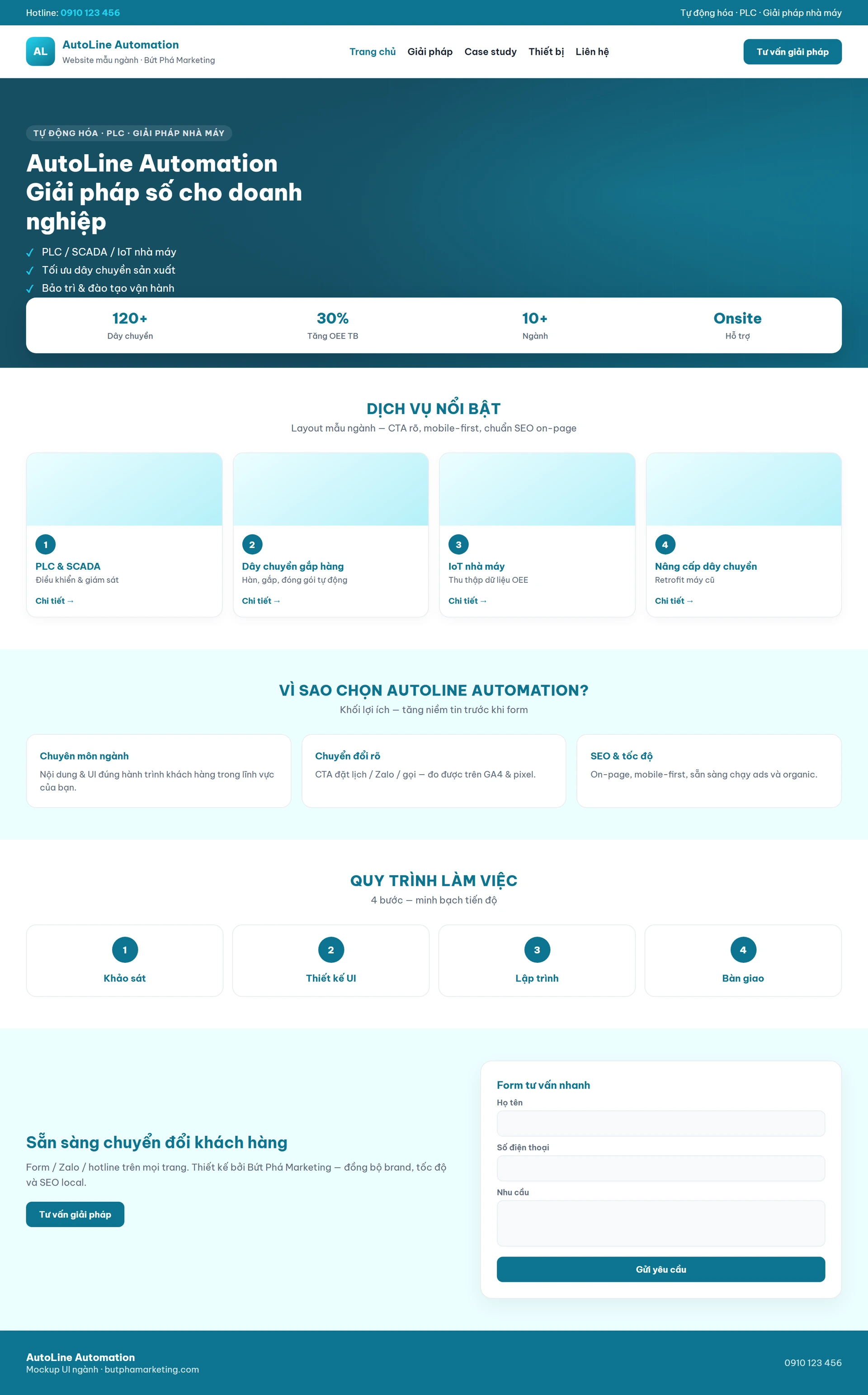 Thiết kế website tự động hóa