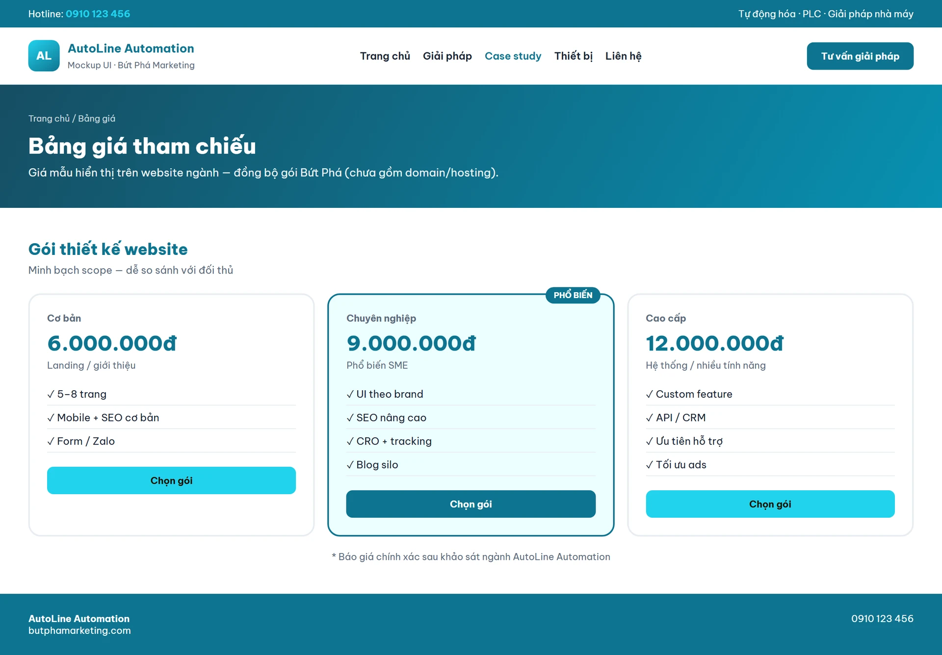 Website công ty tự động hóa chuyên nghiệp