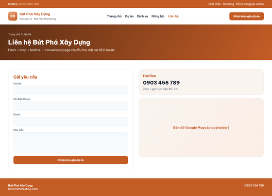 thiết kế website xây dựng — mẫu giao diện 5